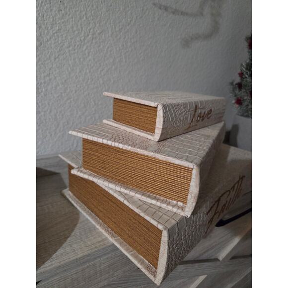 Decorative Book Boxes, Three-Layer Vintage Book Shape Storage Box - Picture 2 of 6